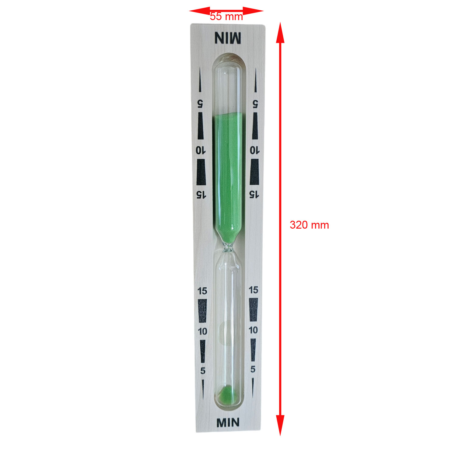 Sauna Sanduhr 15 Minuten grüner Sand