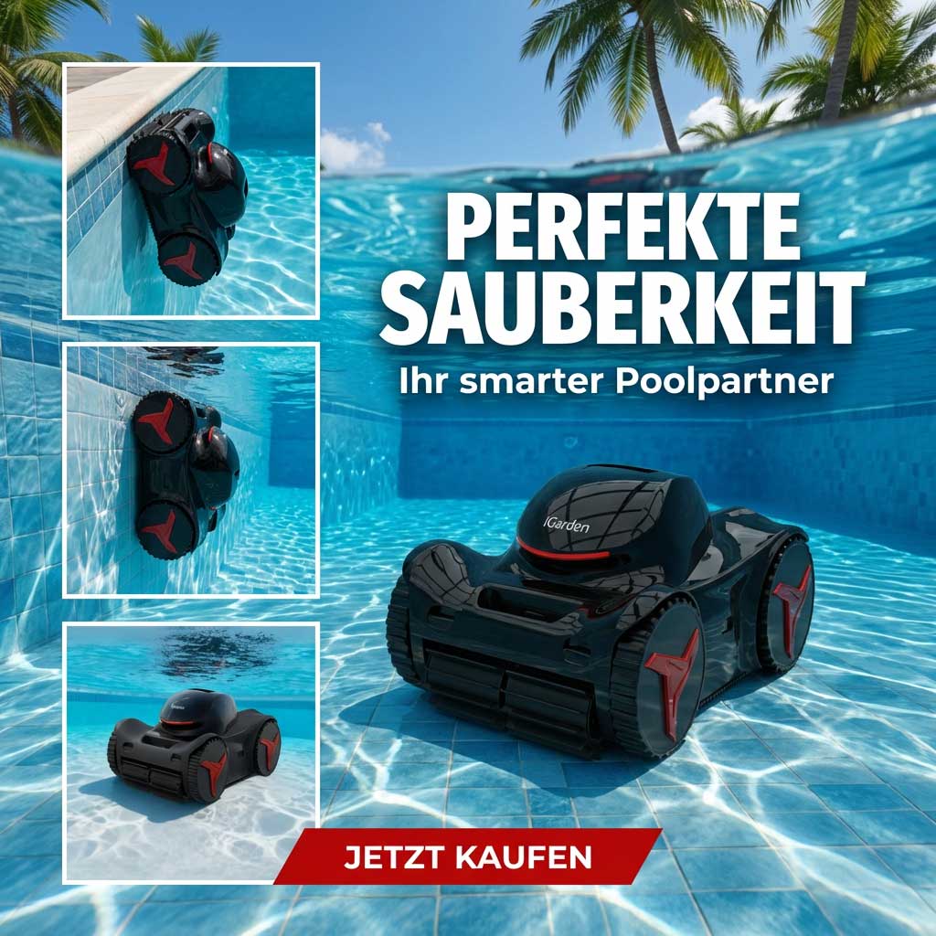 Poolreiniger-Roboter in einem Schwimmbad.