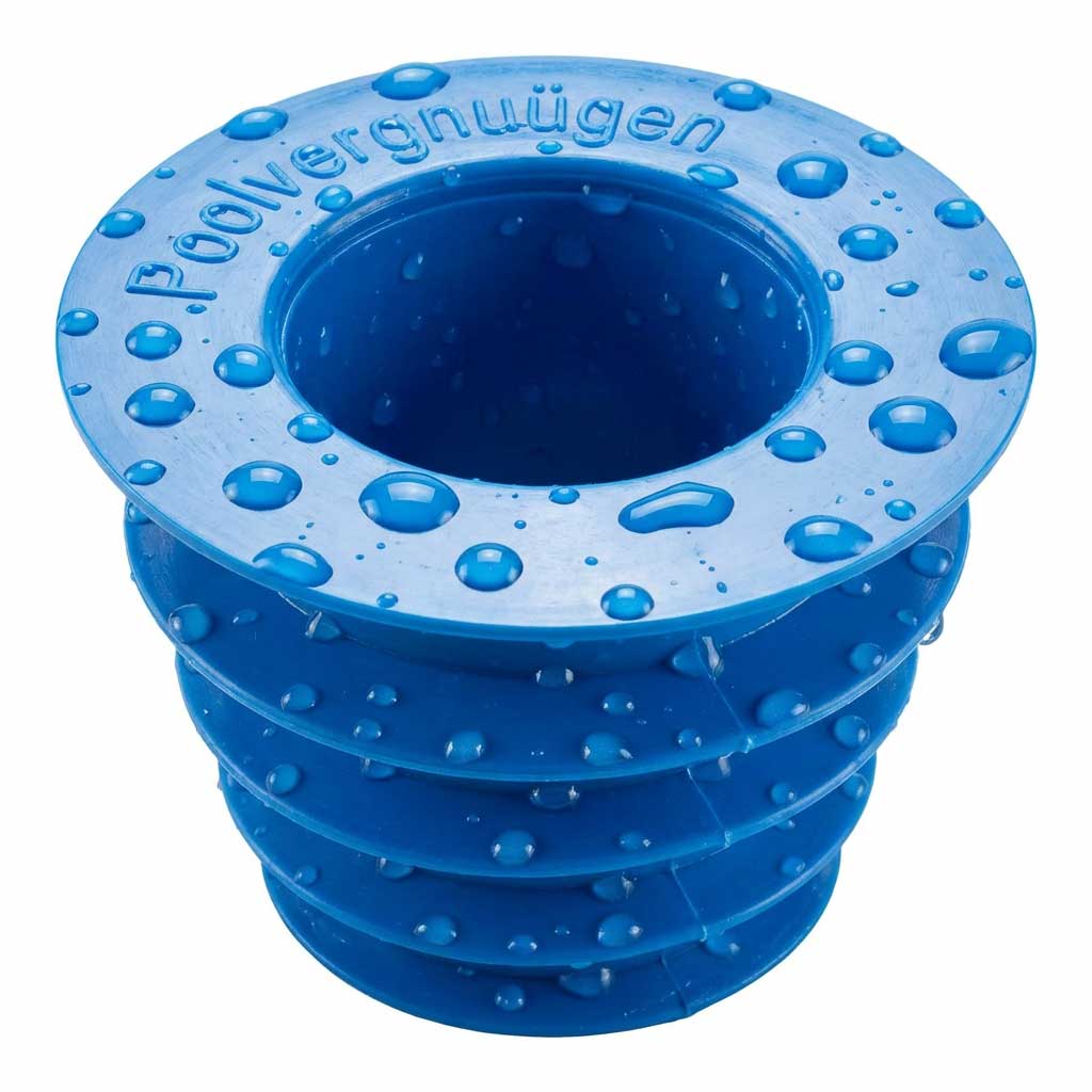 Blaue Poolabdeckung mit Wassertropfen, entworfen für die Sicherheit des Pools.