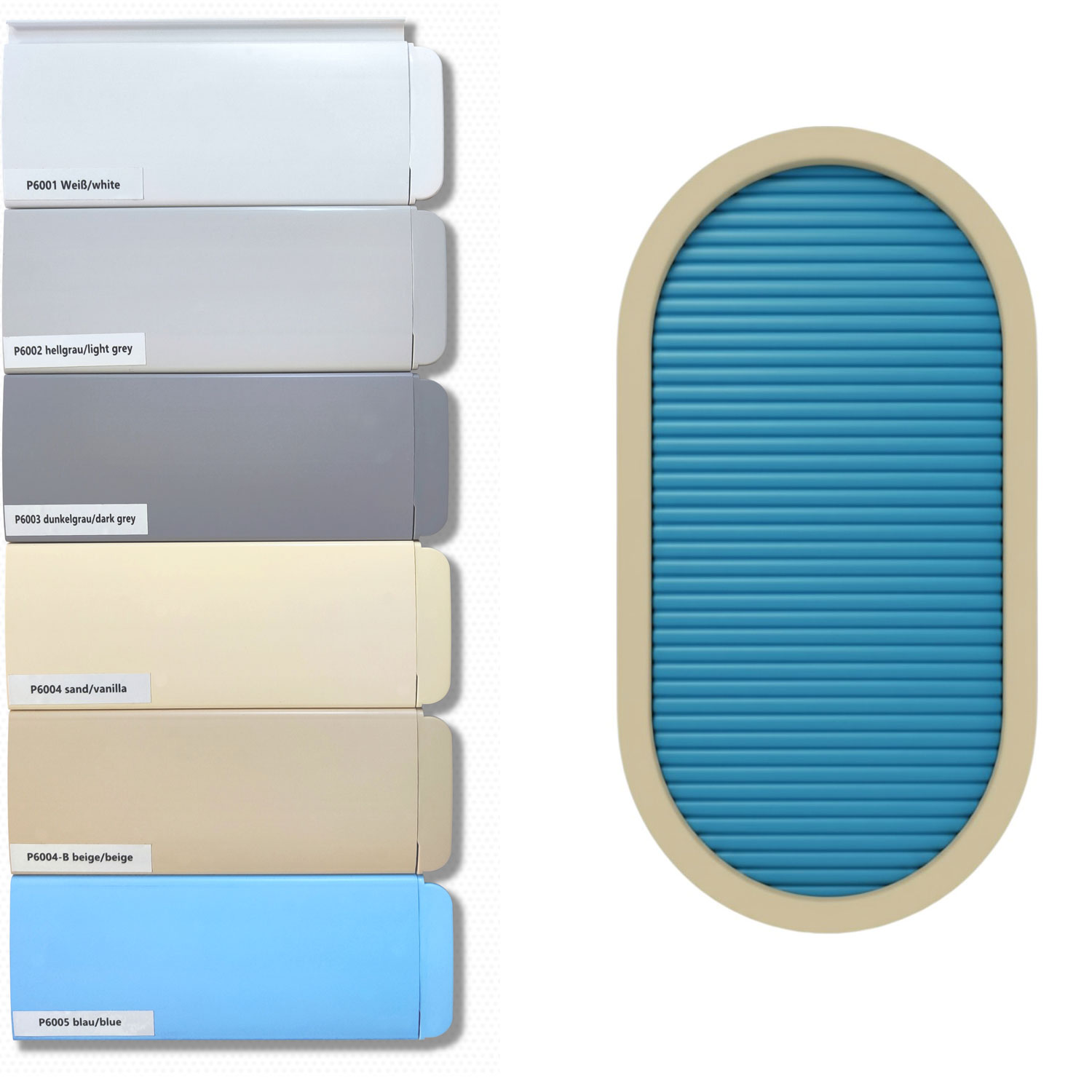 Liderpool Lamellenabdeckung PVC  Ovalbecken