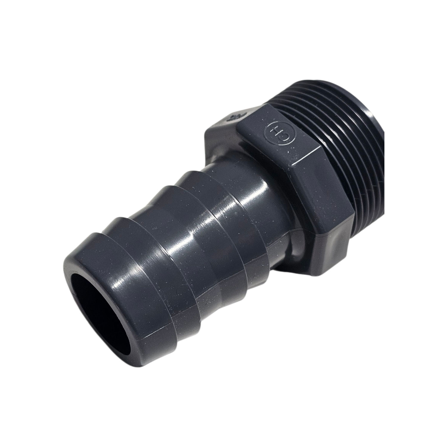 PVC  Druck Schlauchtülle mit Klebestutzen 1 1/2 Zoll  x 38