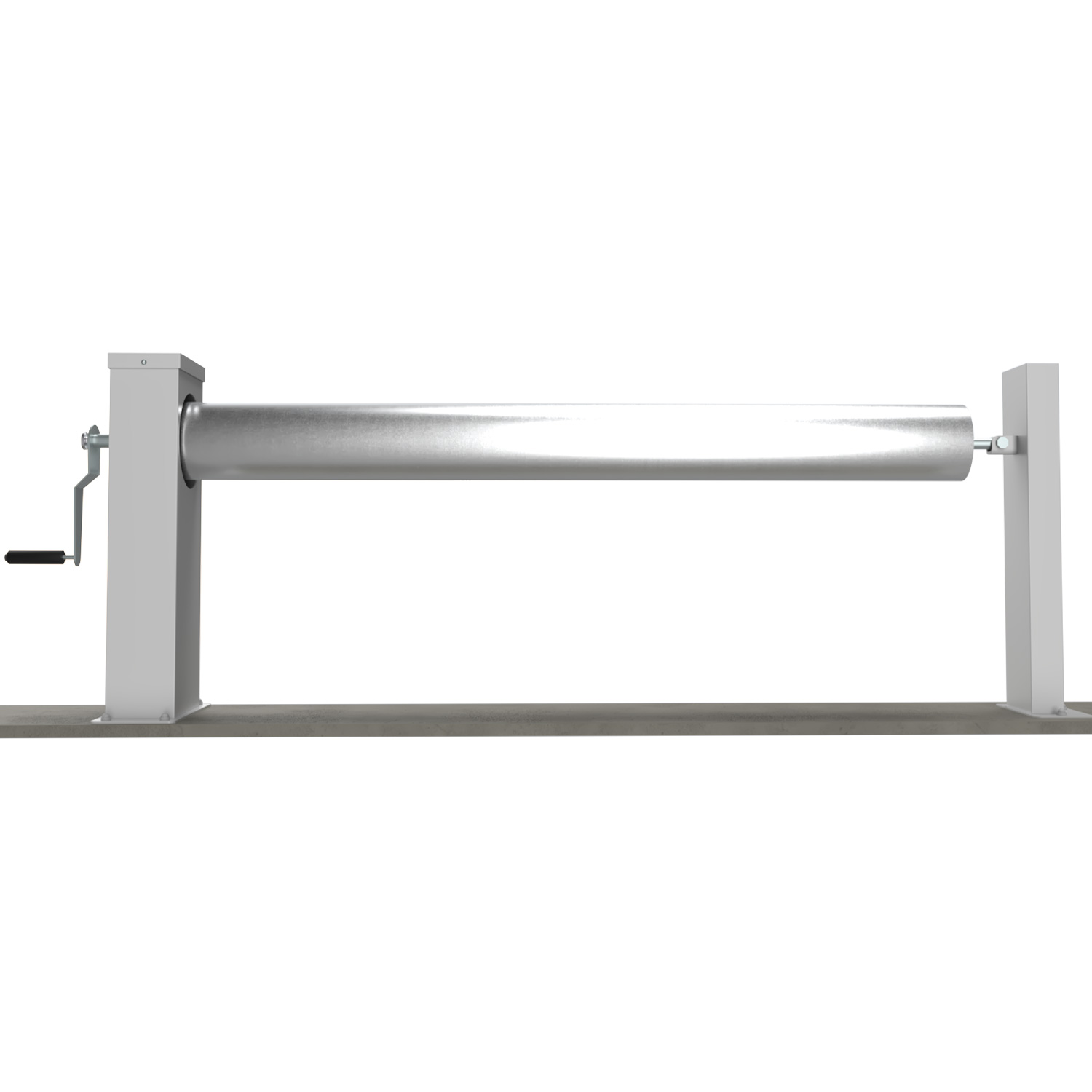 Poolabdeckungsroller mit manuellem Kurbelmechanismus für einfache Bedienung.