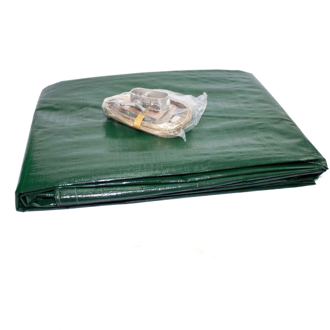 Winterabdeckplane für Achtformbecken aus PE mit Spannschloss