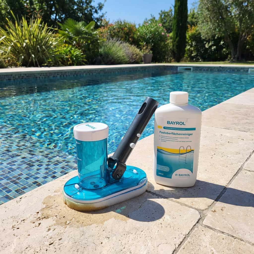 Welches Reinigungsmittel kann ich im Nachfülltank des Bayrol 2 in 1 Schwamms verwenden?