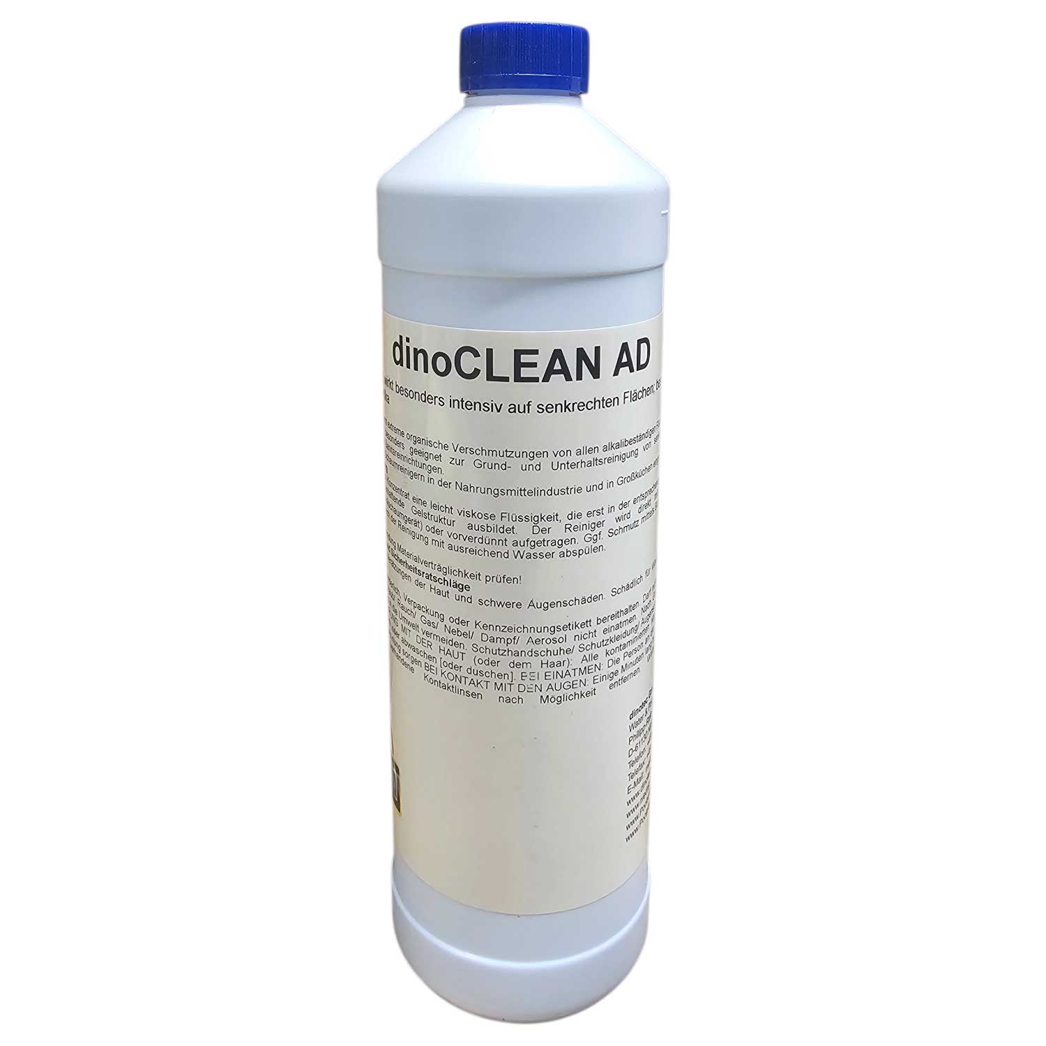 Flasche dinoCLEAN AD Reinigungslösung für vertikale Flächen.