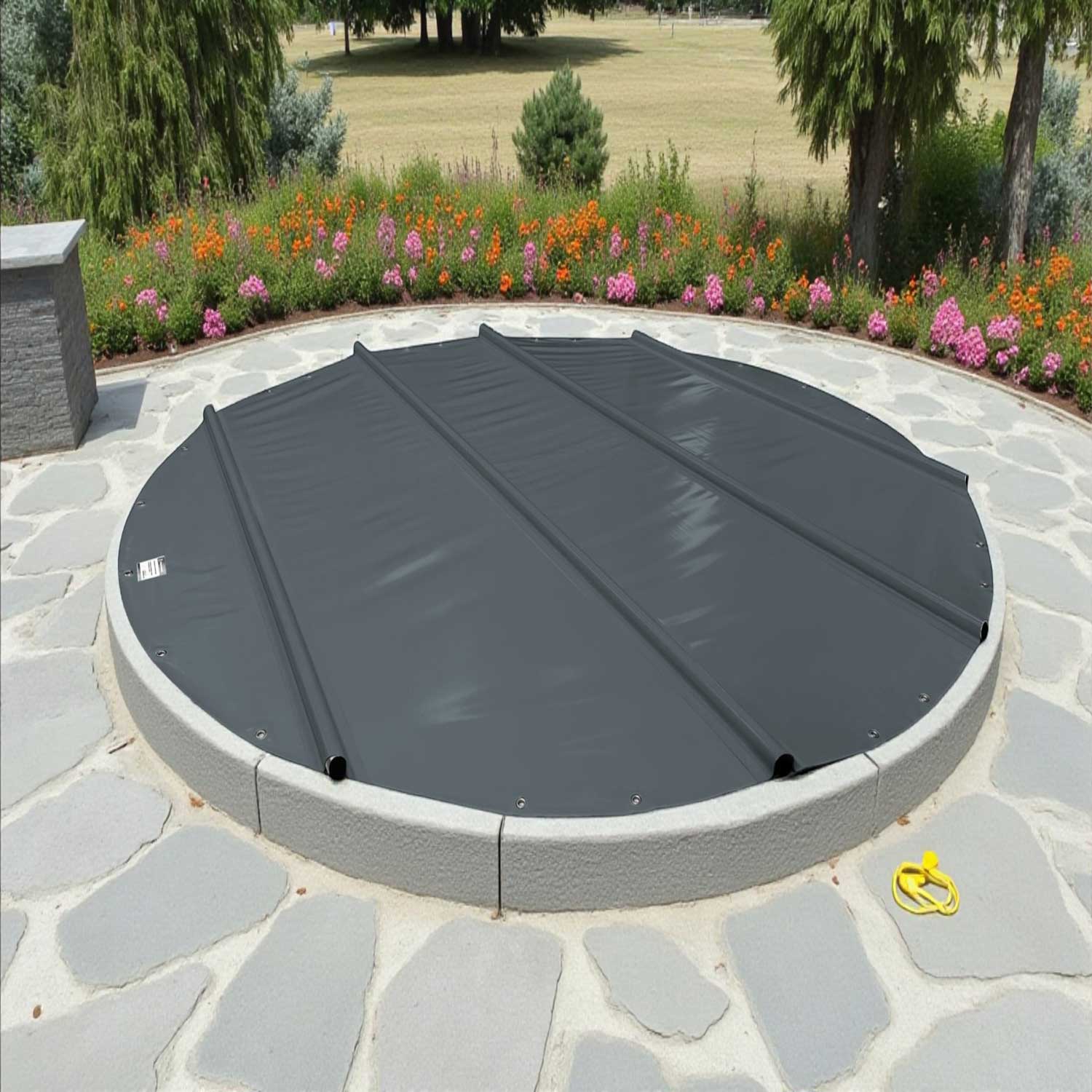 Pool Stangenabdeckung Rollschutz SafeDeLuxe für Rundpools