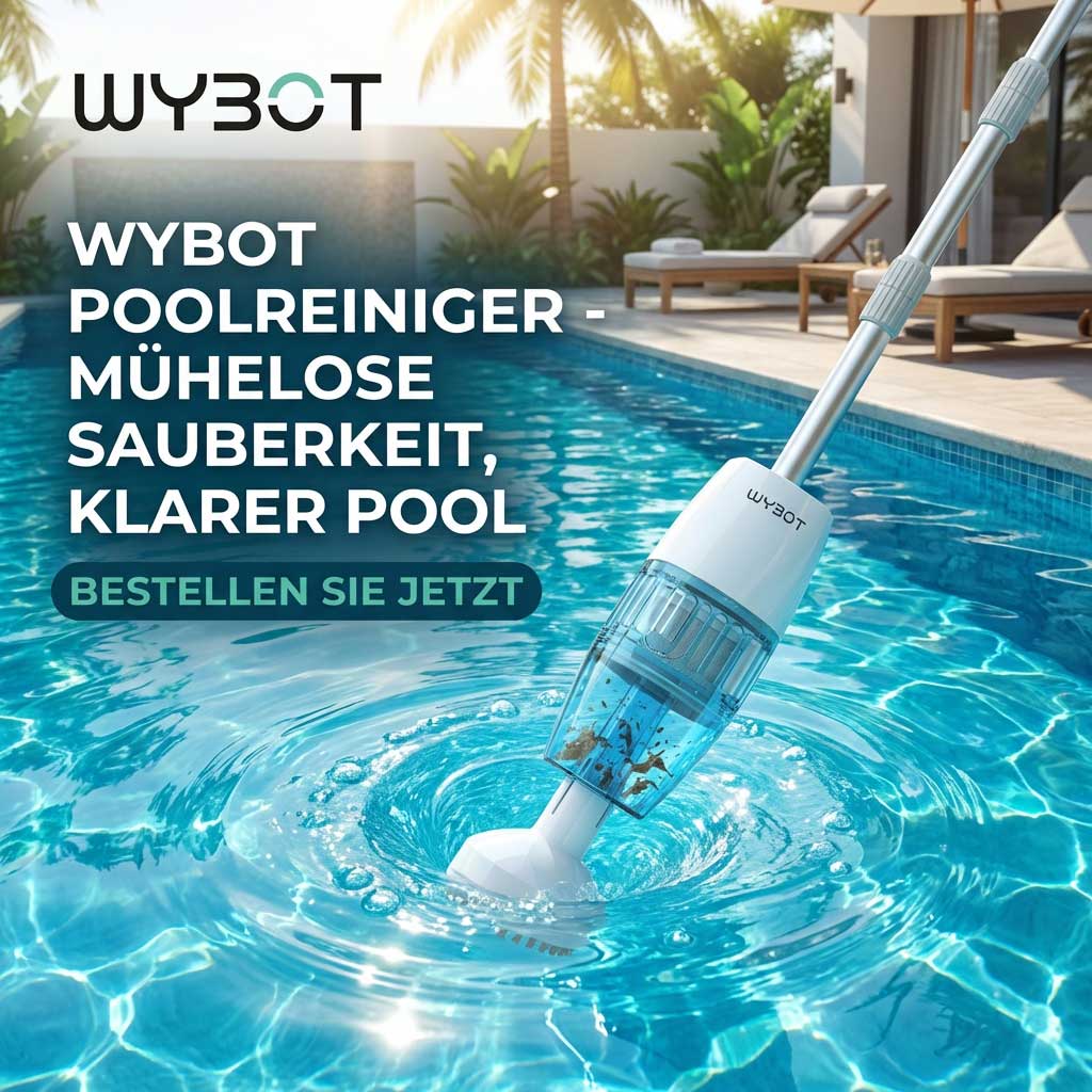 Automatischer Poolreiniger für den Einsatz in einem klaren Schwimmbecken.