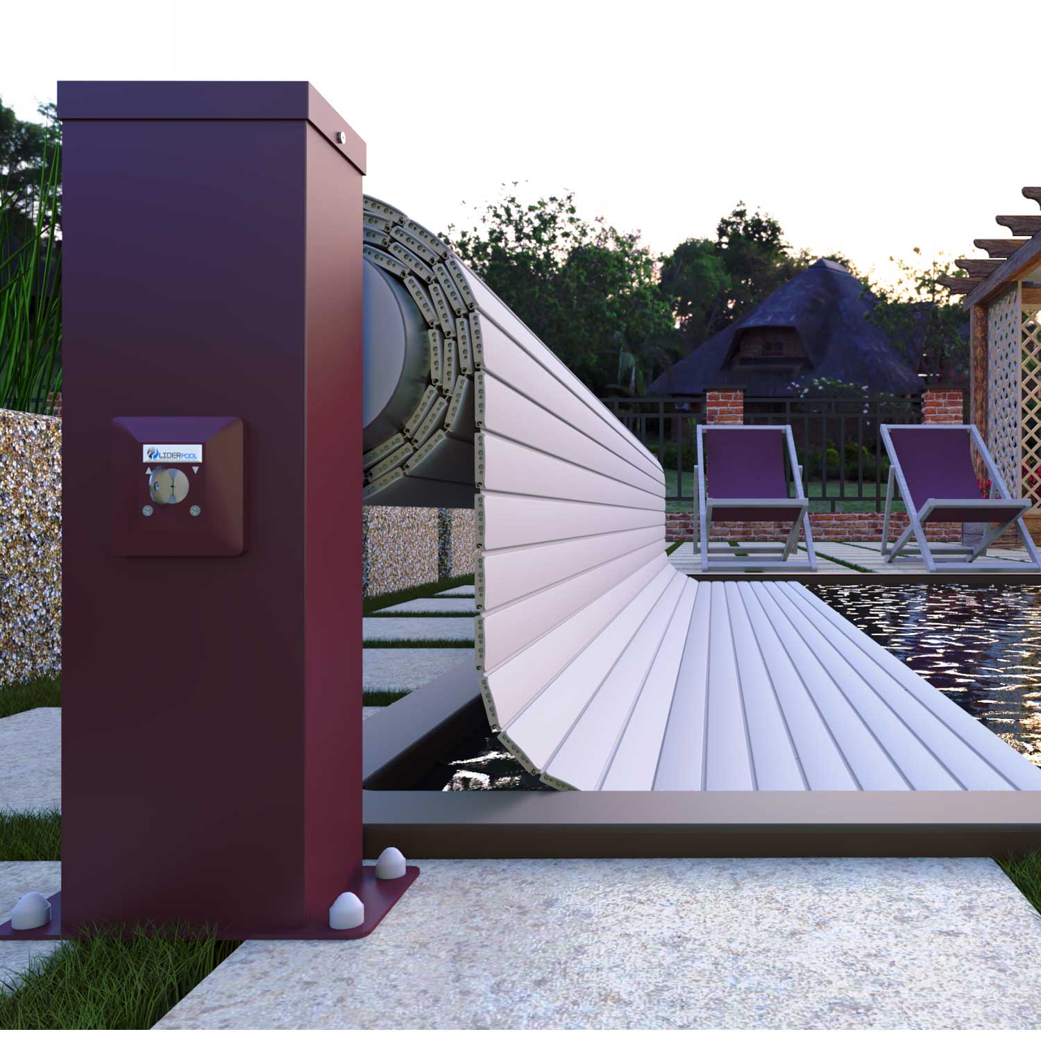 Elektrische Aufrollvorrichtung Oberflur  Steel