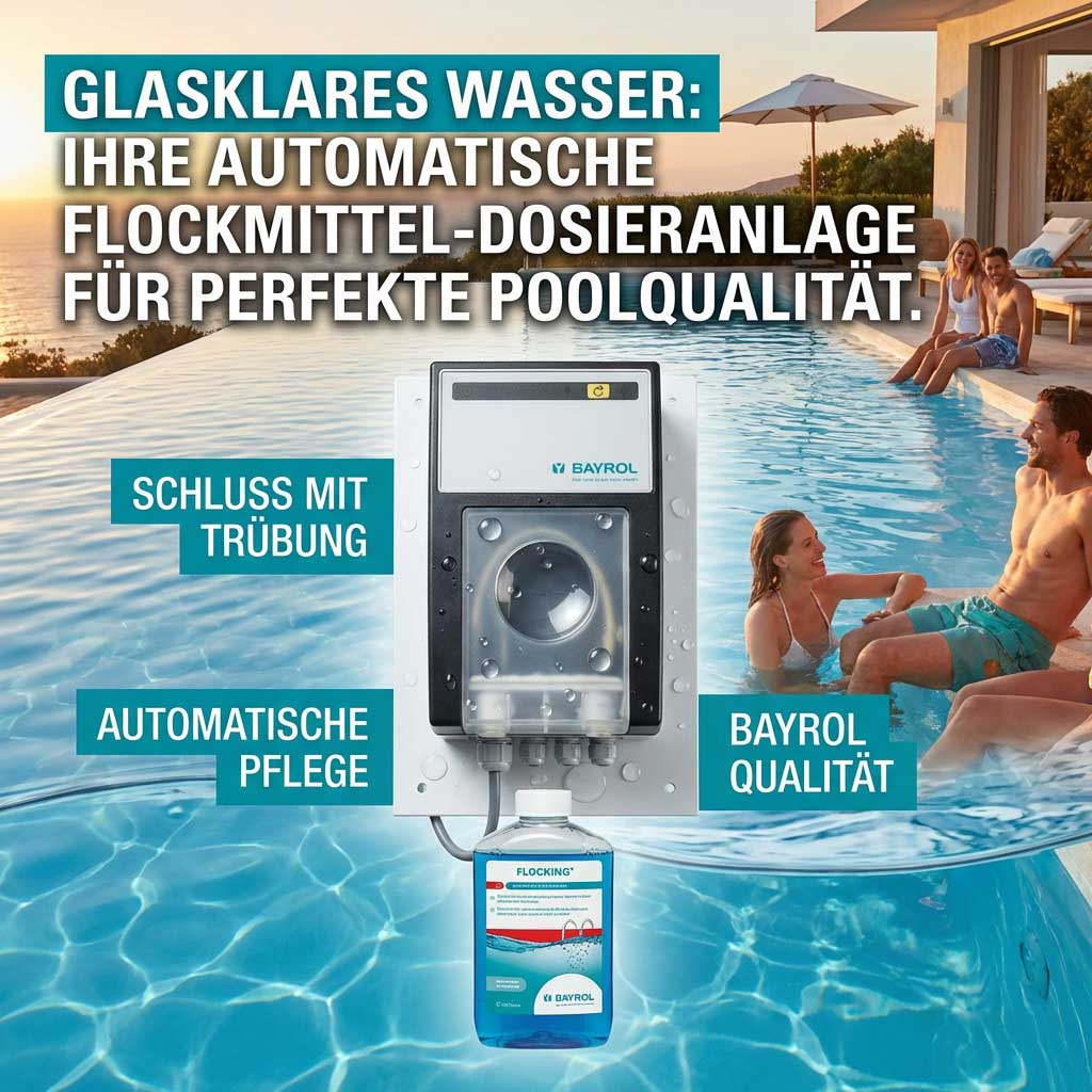 Automatische Dosieranlage für Flockmittel im Poolbereich.
