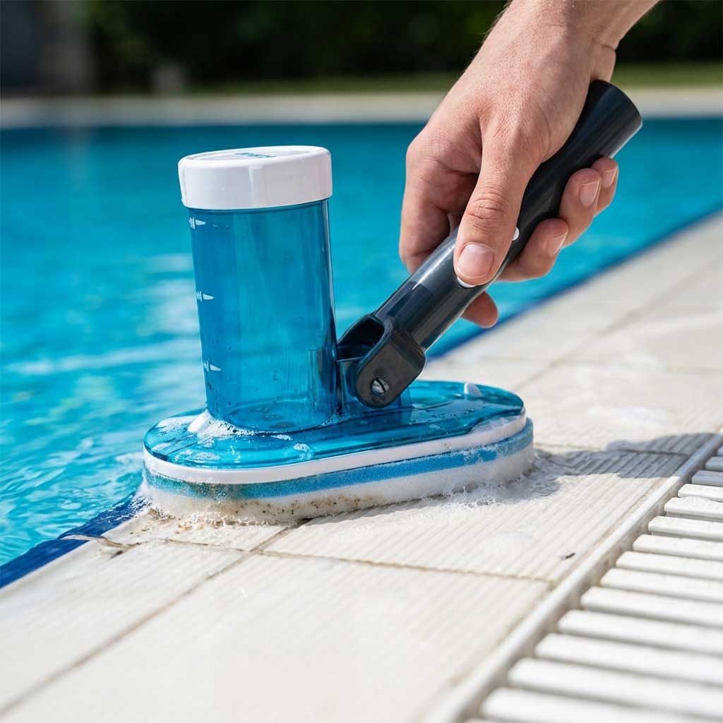 Wofür ist der Bayrol 2 in 1 Reinigungsschwamm mit Nachfülltank geeignet?